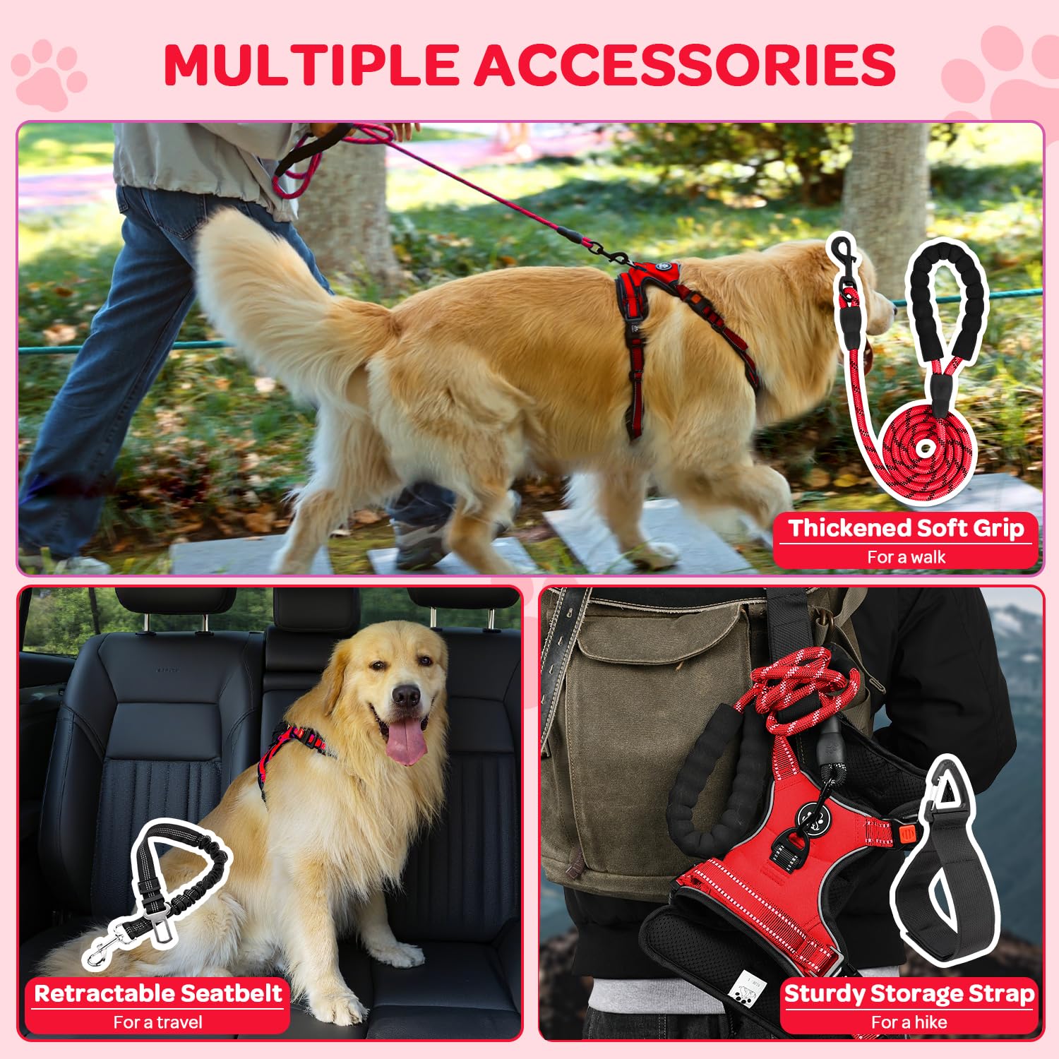 FURRYFECTION breathable mesh Oxford harness keeps your dog cool on outings