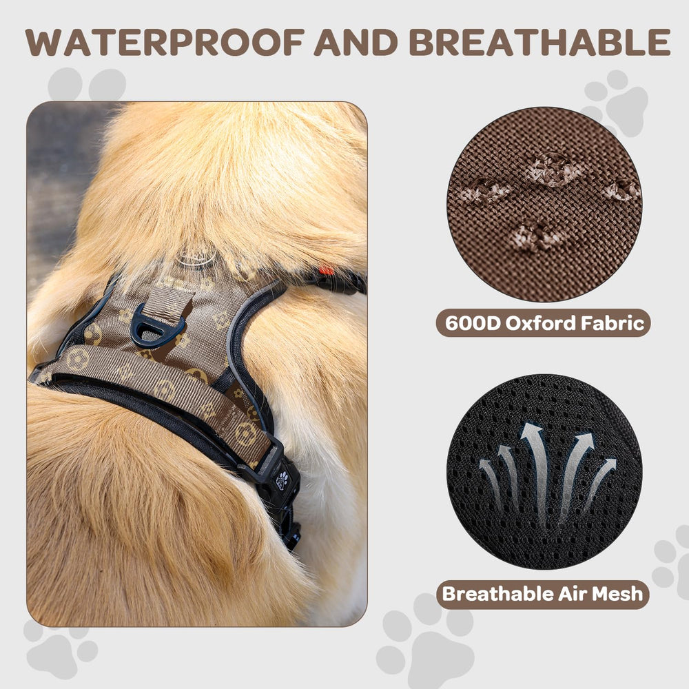 FURRYFECTION dog harness chest detail showing adjustable straps for secure fit
