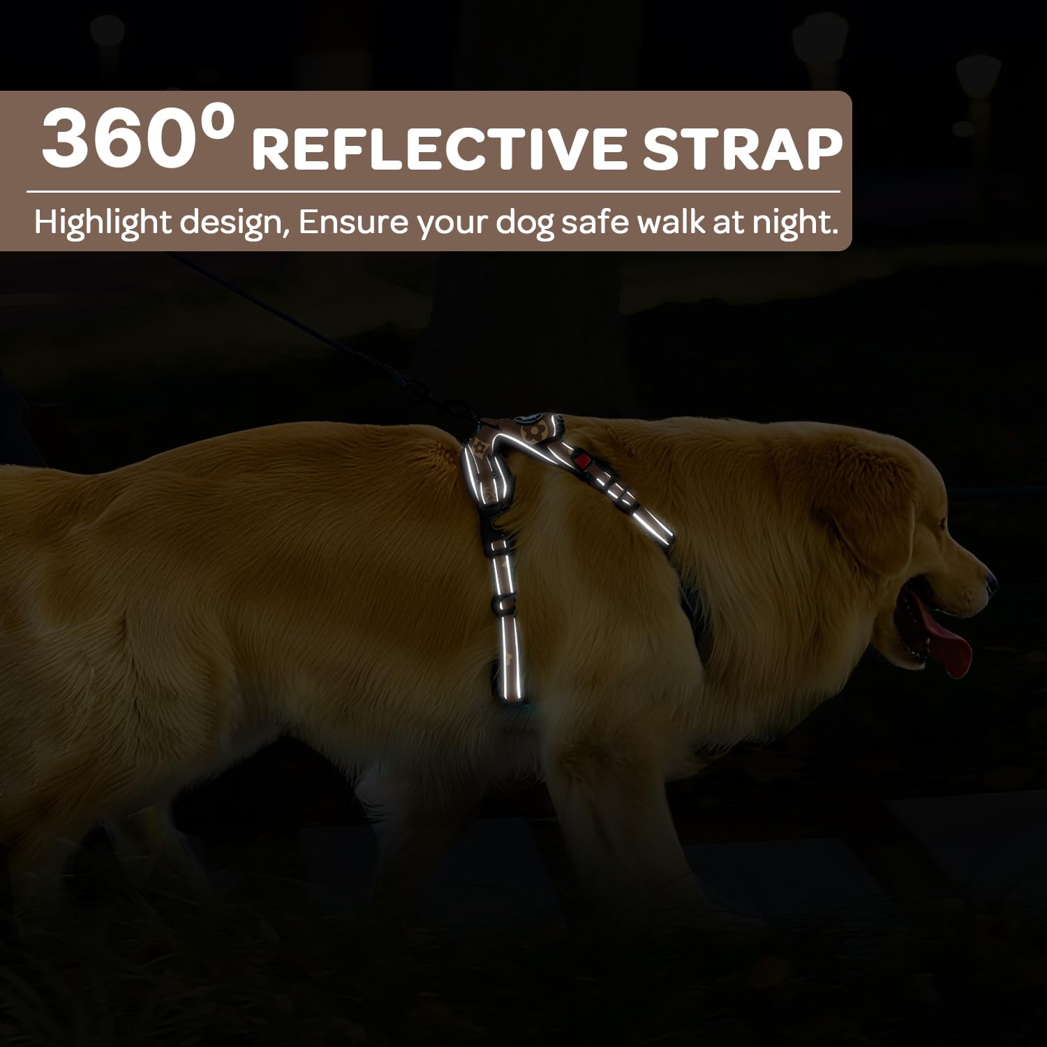 FURRYFECTION dog harness padded-handle close-up for easy controlled handling