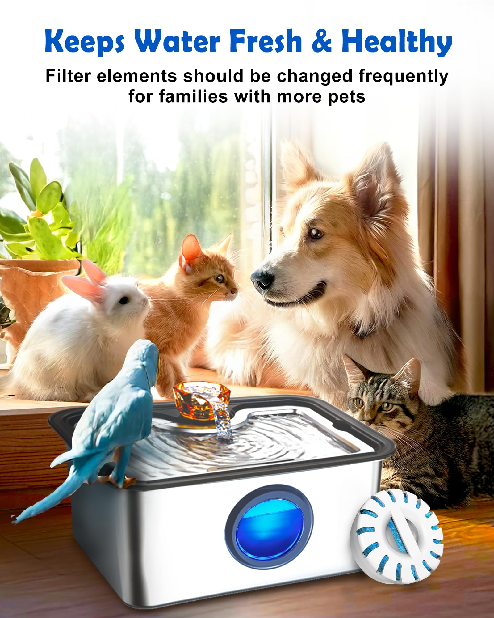 FurryPlanet filter element pack easy cleaning under running water
