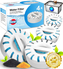 FurryPlanet filter element pack large dog fountain assembly showing filtration efficiency