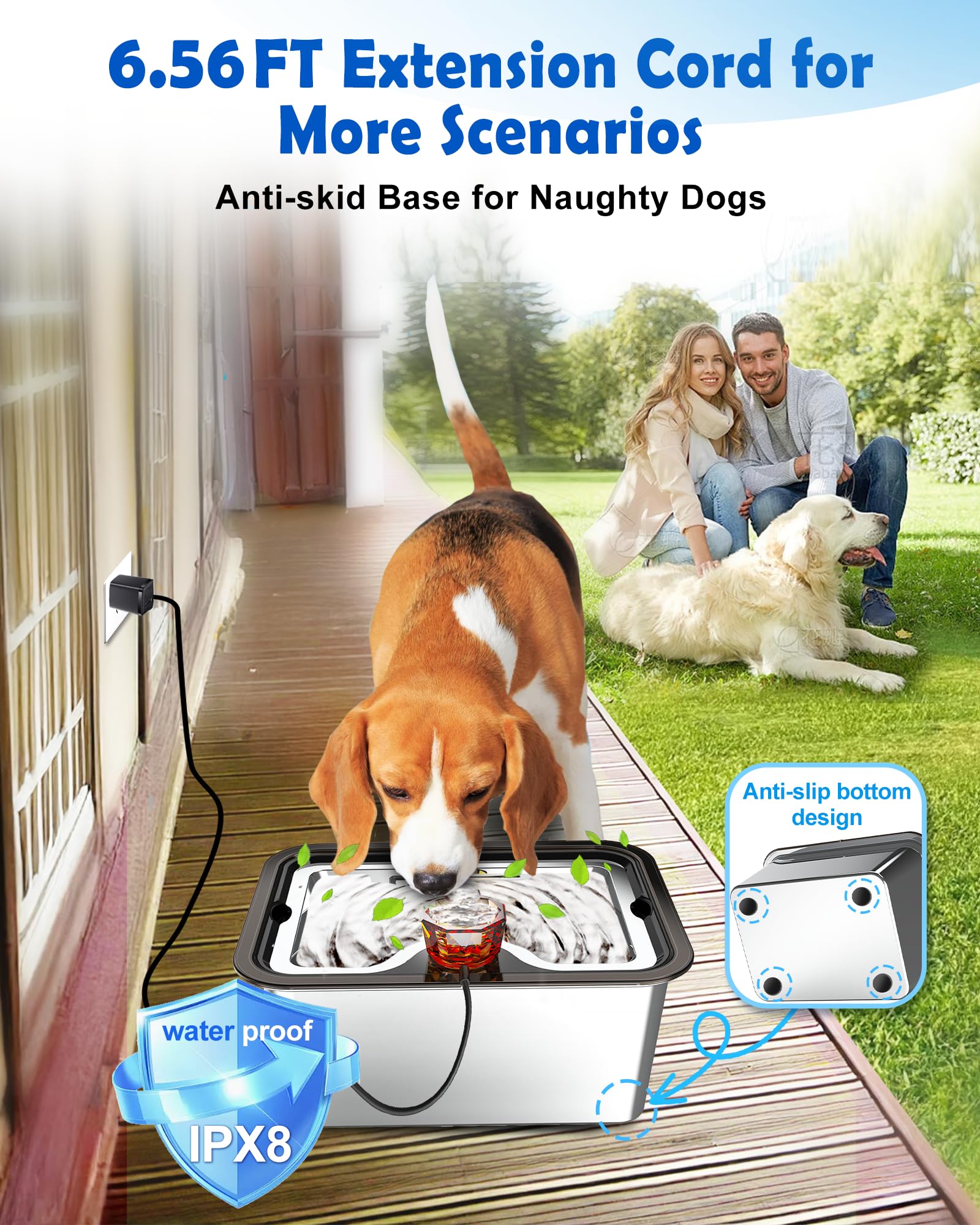 FurryPlanet dishwasher-safe upper bowl simplifies cleaning and maintenance of the fountain.