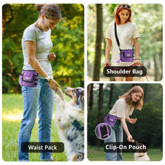 FurtasticFinds dog treat pouch 900D waterproof fabric stands up to rain.