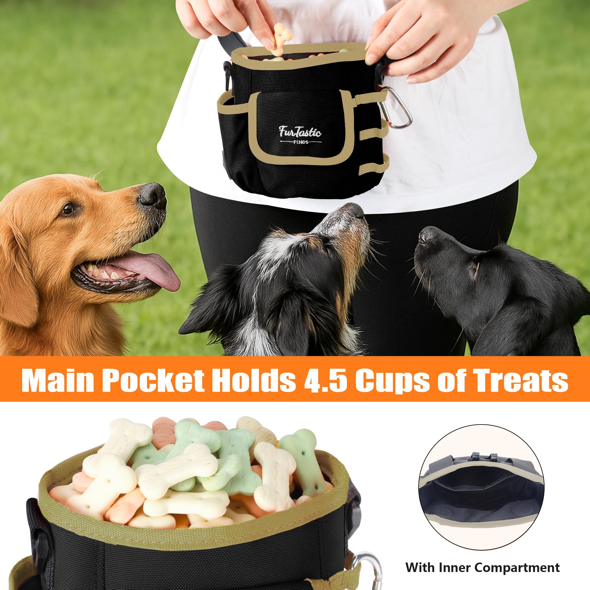 FurtasticFinds dog treat pouch-side-loops-keys keeps training accessories handy