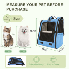 Furtent cat backpack carrier safety leash attachment keeps pets secure.