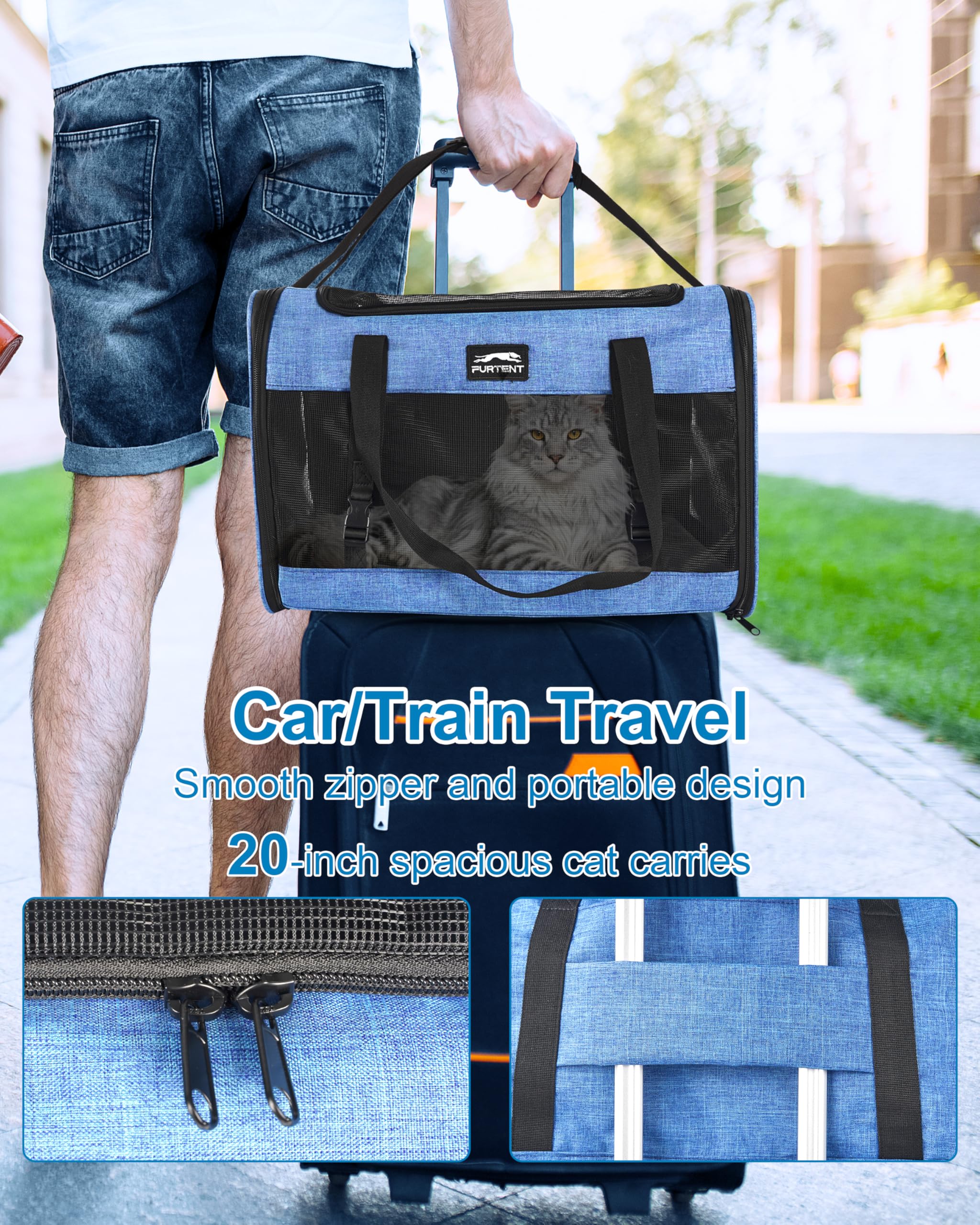 Furtent carrier soft cushion honeycomb base keeps pets comfy on journeys.