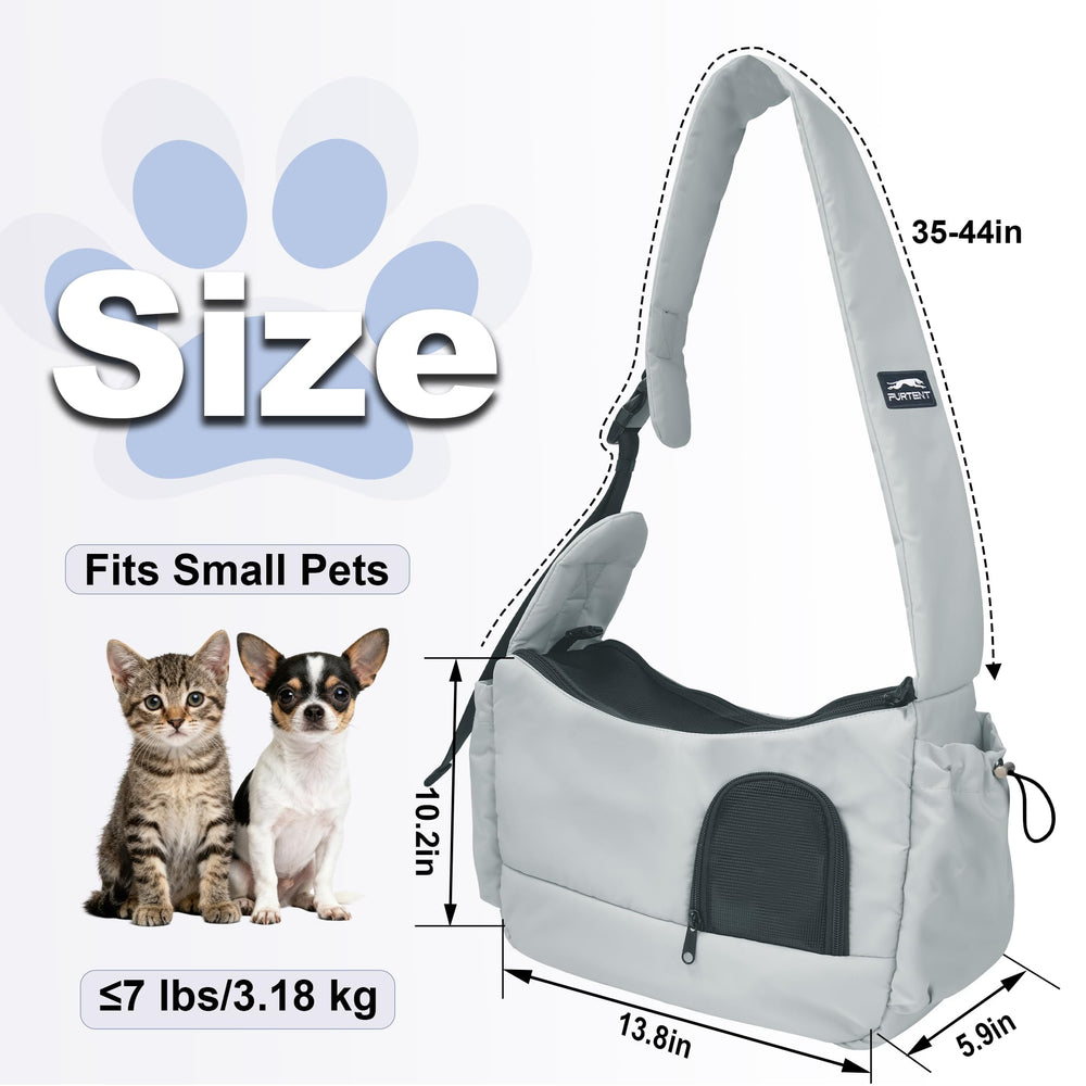 Furtent cat sling inner-cushion-padding offers cozy, shock-absorbing comfort during movement.