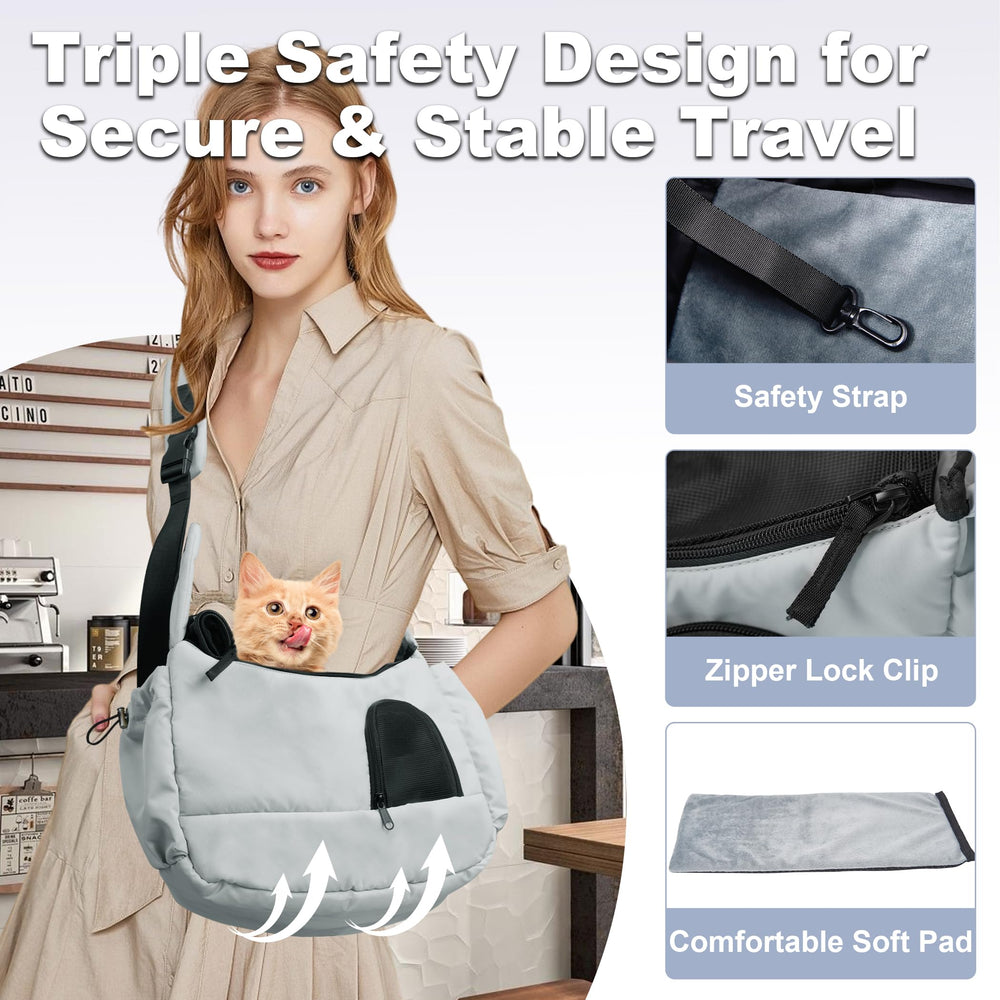 Furtent dog sling reinforced-base prevents sagging for steadier carries.