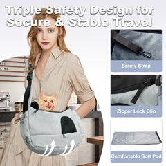 Furtent dog sling reinforced-base prevents sagging for steadier carries.