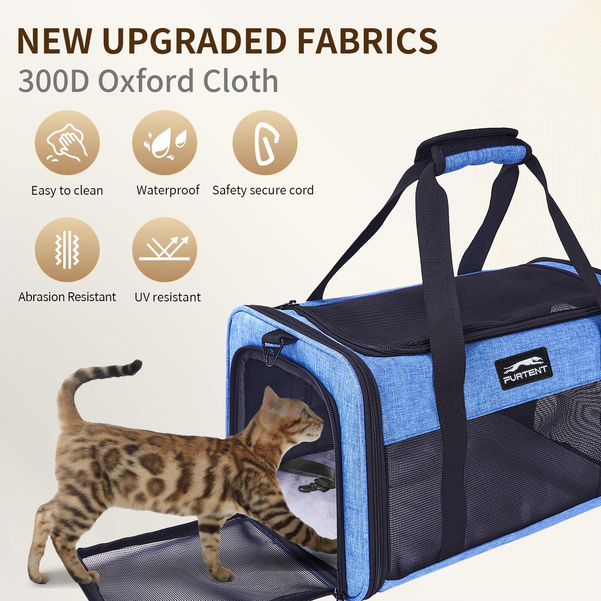 Furtent foldable litter box included supports on-the-go cleanliness for feline companions.