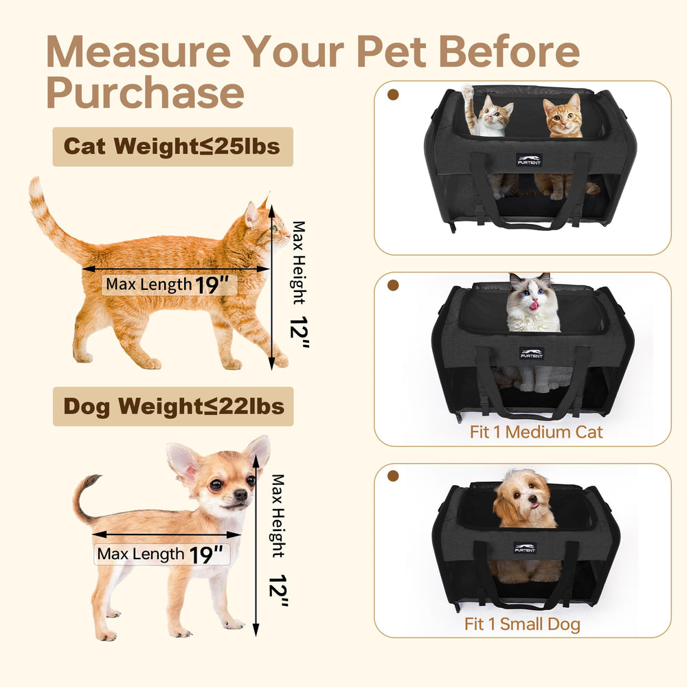 Furtent pet carrier shoulder and suitcase straps support versatile travel.