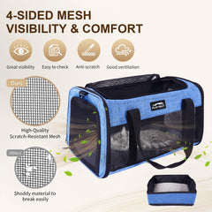 Furtent plush-mat interior provides cozy comfort for pets during travel.