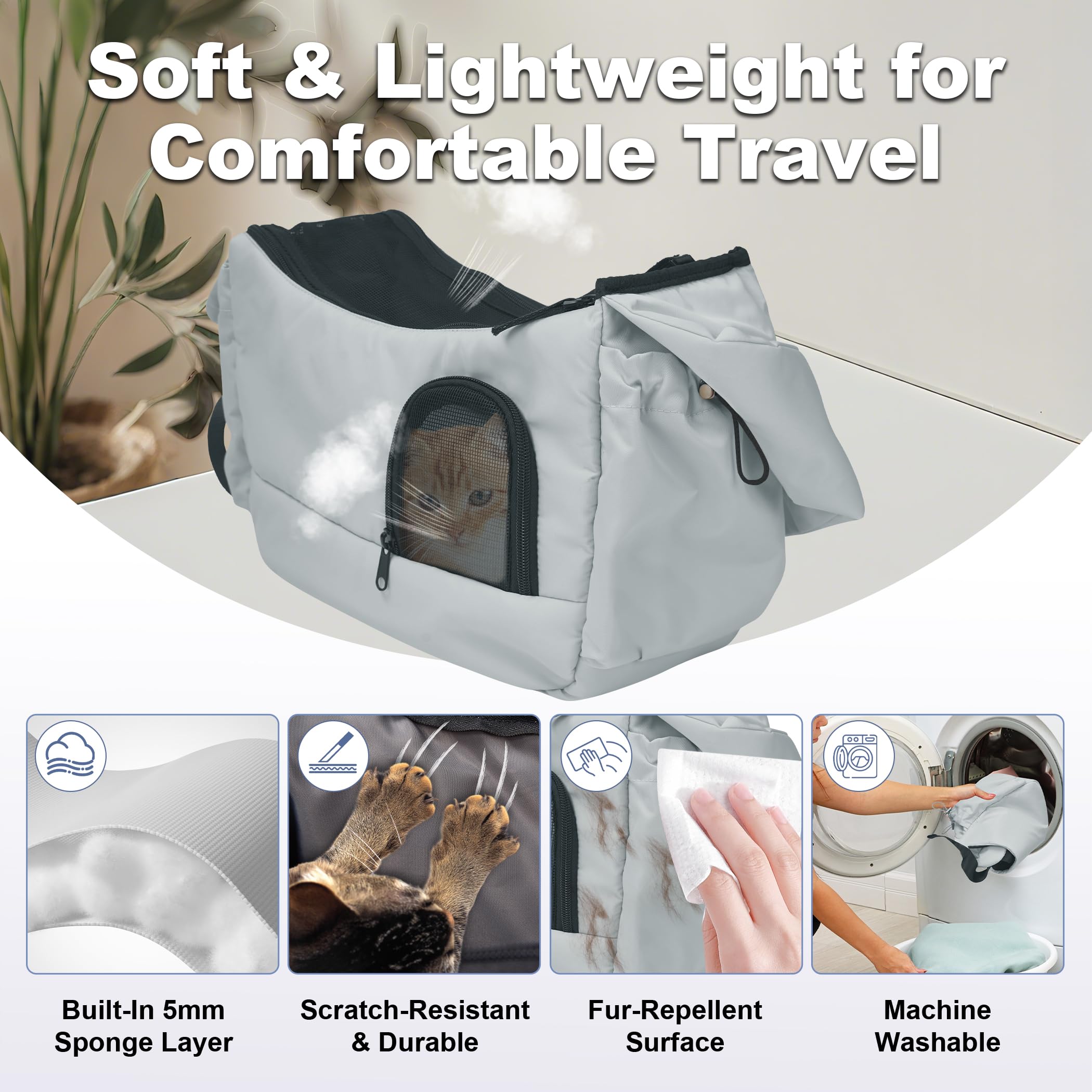 Furtent sling tear-resistant and water-resistant material stands up to busy trips.