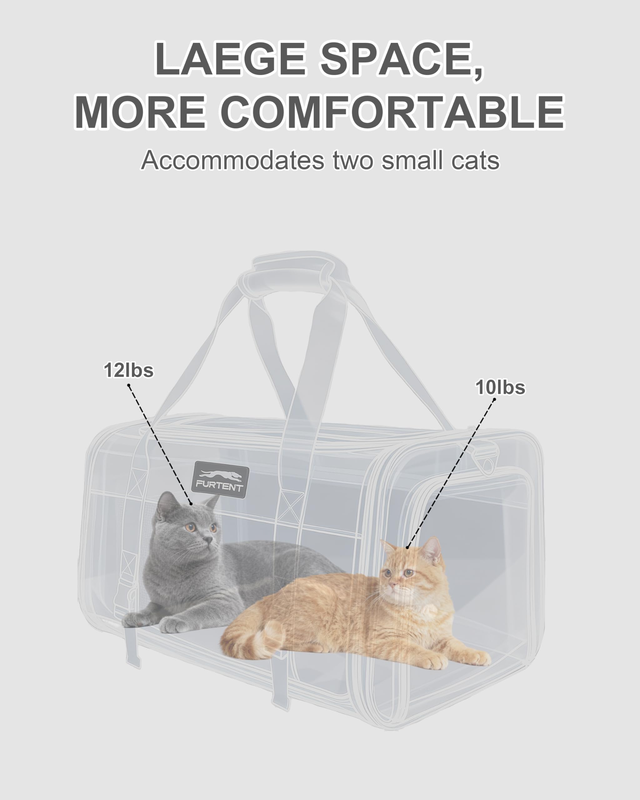 Furtent soft-sided carrier with four wear-resistant feet protects surfaces.