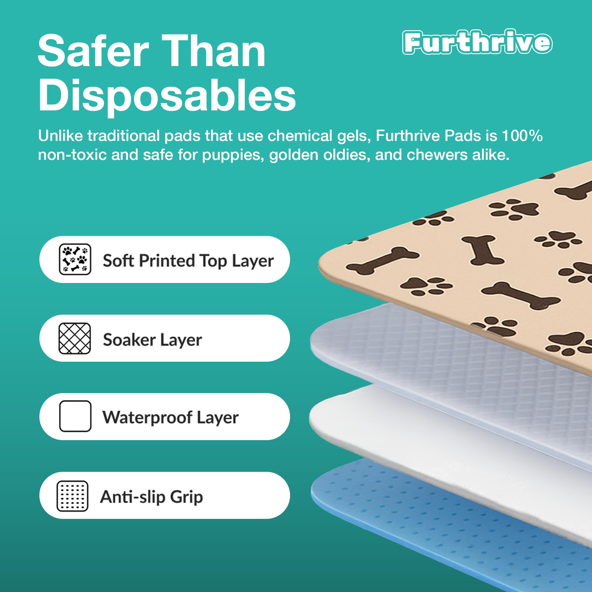 Furthrive Washable Pee Pad crate liner keeps crates tidy and comfortable.