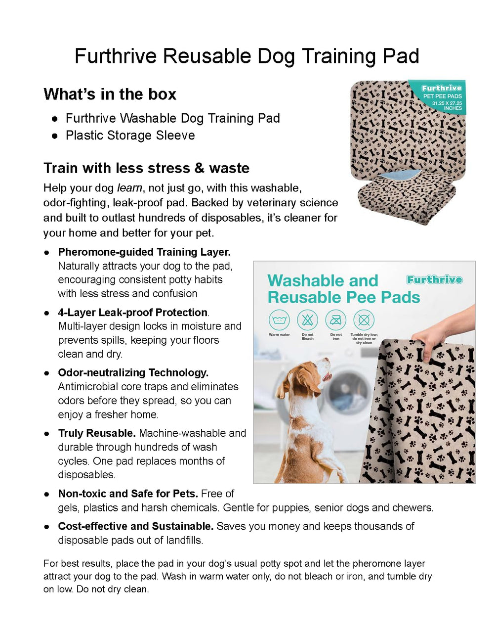 Furthrive Washable Pee Pad travel mat doubles as a car mat for easy transport.