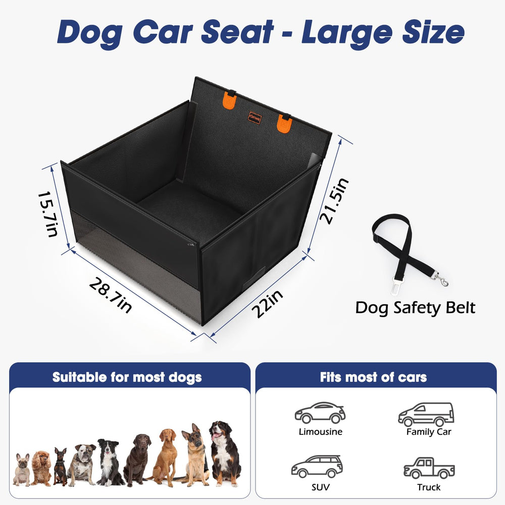 FURTIME seat dimensions 28.7×22×21.5 inches fitting most back seats