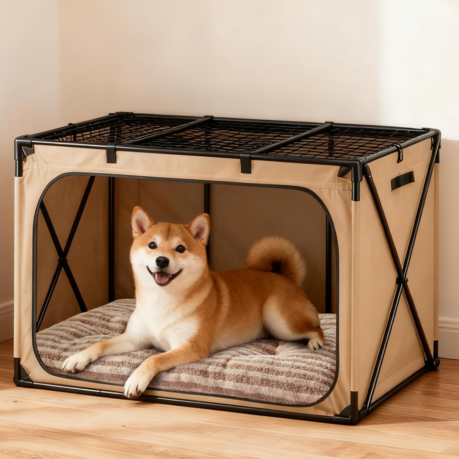FURTIME bed 6-keyhole fixation keeps padding evenly distributed
