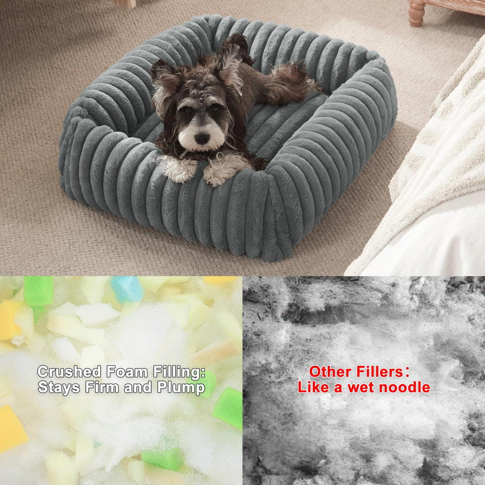 FURTIME dog bed cloud-like comfort foam provides warm, cozy resting spot.