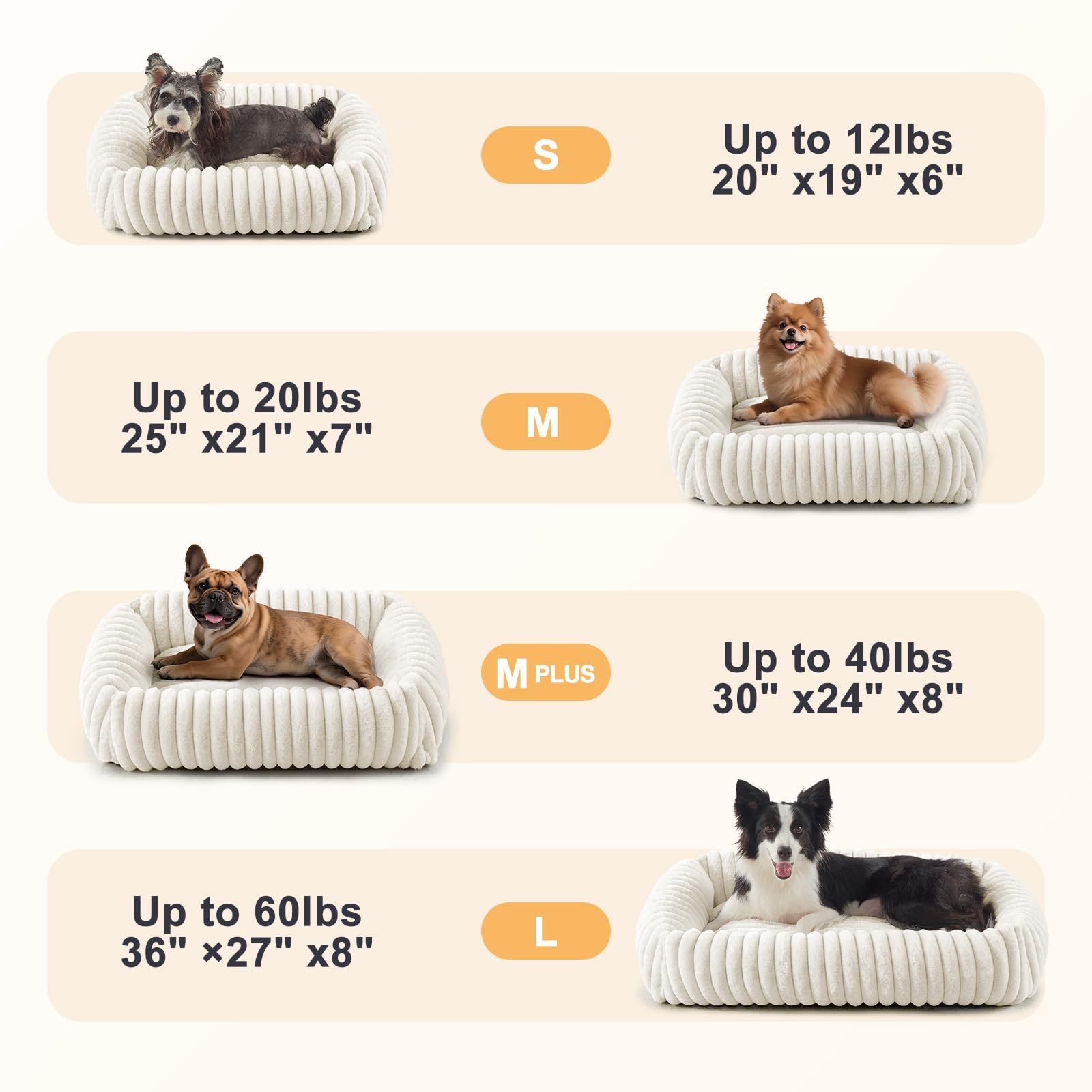 FURTIME cloud-like foam filling creates warm, plush comfort for small dogs