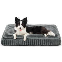 FURTIME dog bed large cover texture shows plush imitation rabbit fur for cozy lounging.