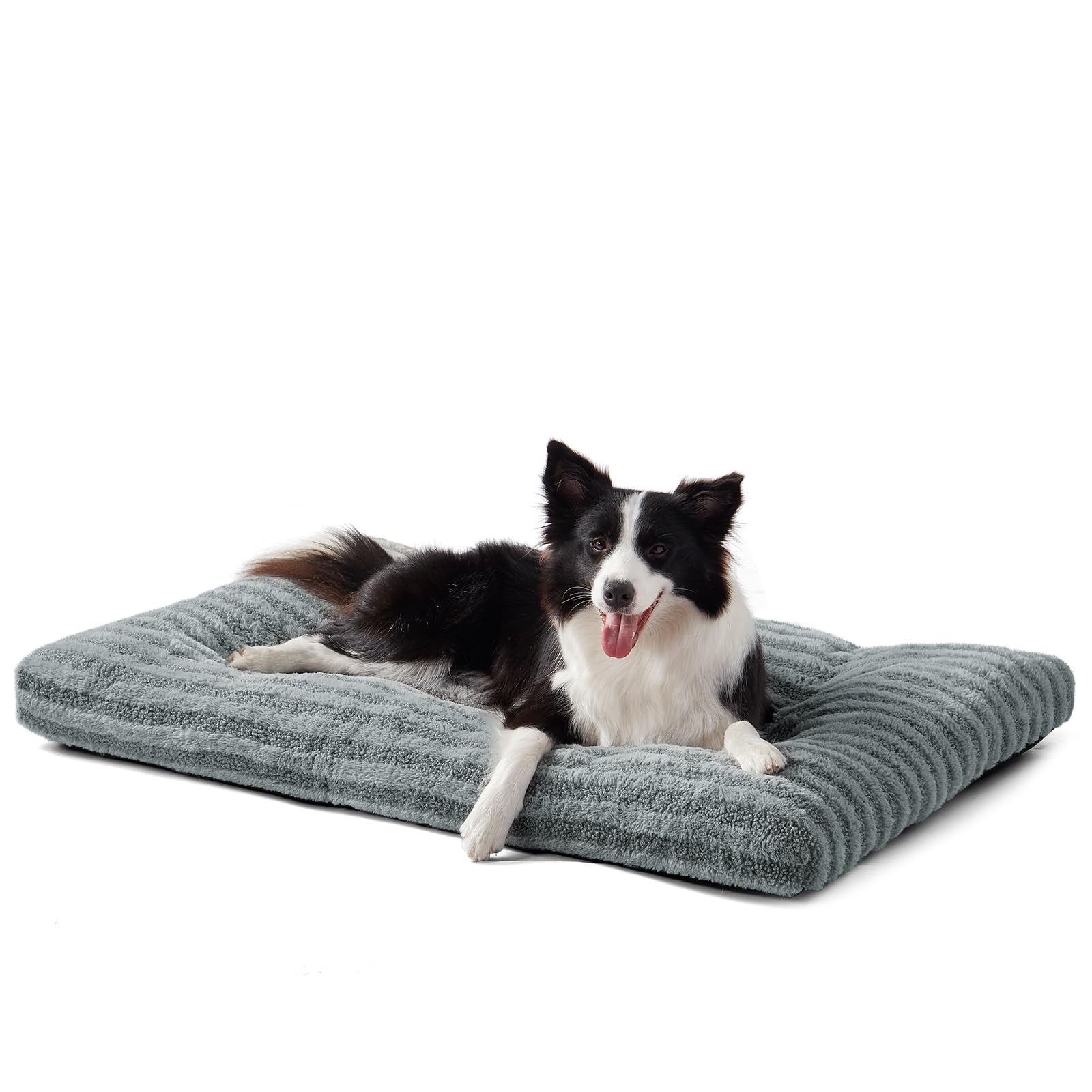 FURTIME dog bed large gray top view highlights plush comfort for big dogs