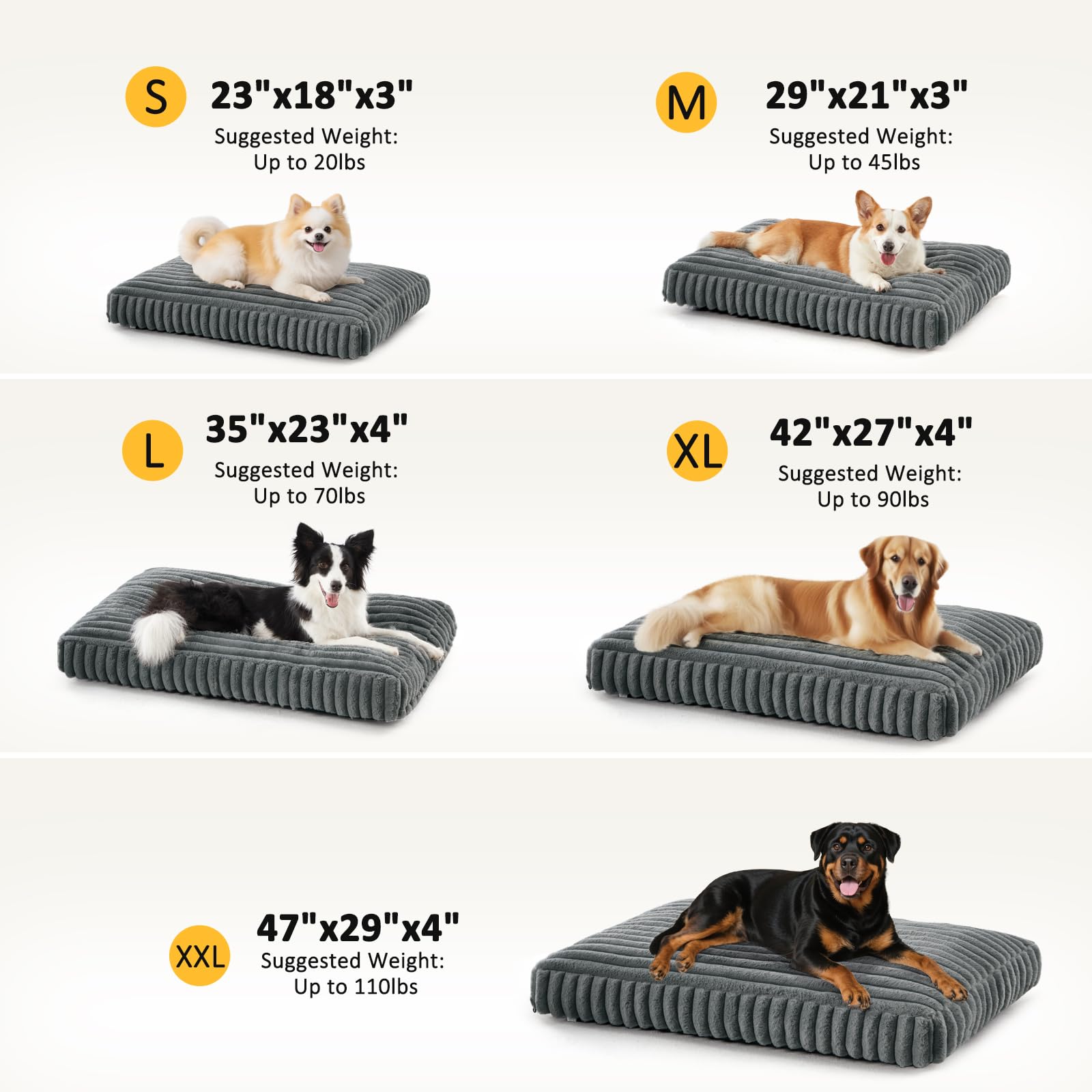FURTIME dog bed large in-crate image showcases warm, fluffy comfort during crate time.