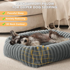FURTIME dog bed removable cover demonstrates easy machine-wash cleanup