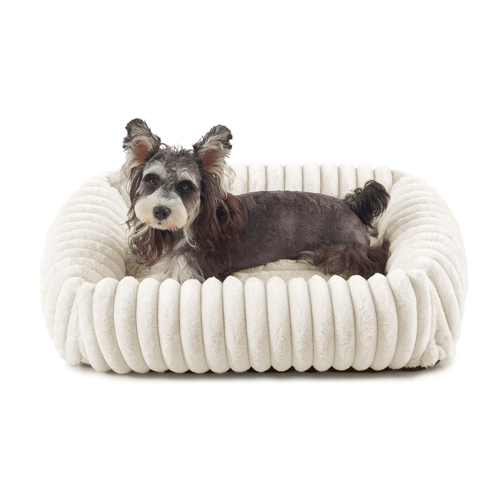 FURTIME small dog bed with neck-support pillow ideal for peaceful naps