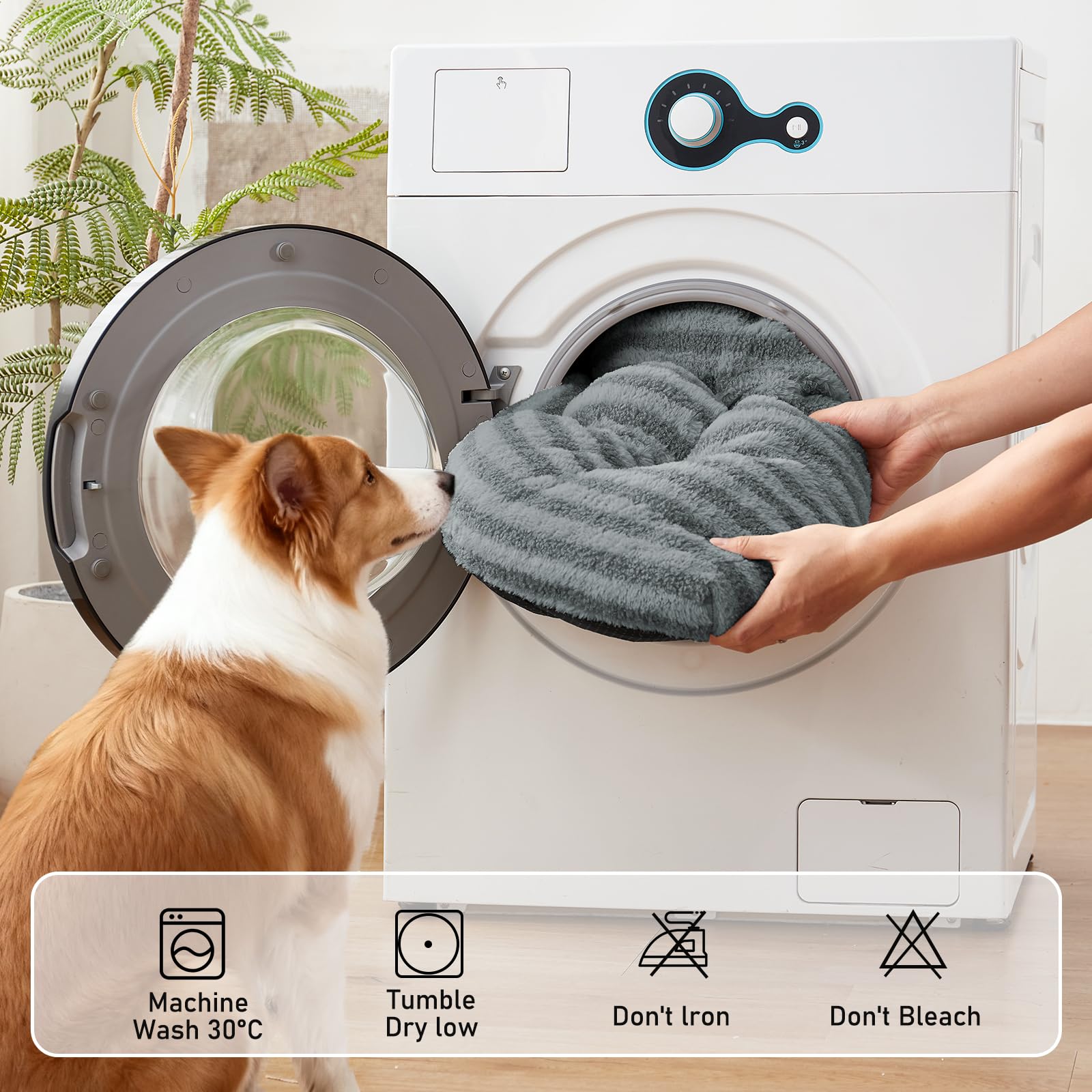FURTIME dog bed in multiple sizes fits puppies to large dogs