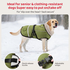 FURTIME dog coat adjustable-buckle-straps delivers secure, comfortable fit