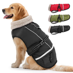 FURTIME dog coat with warm fleece lining for cold-weather warmth.