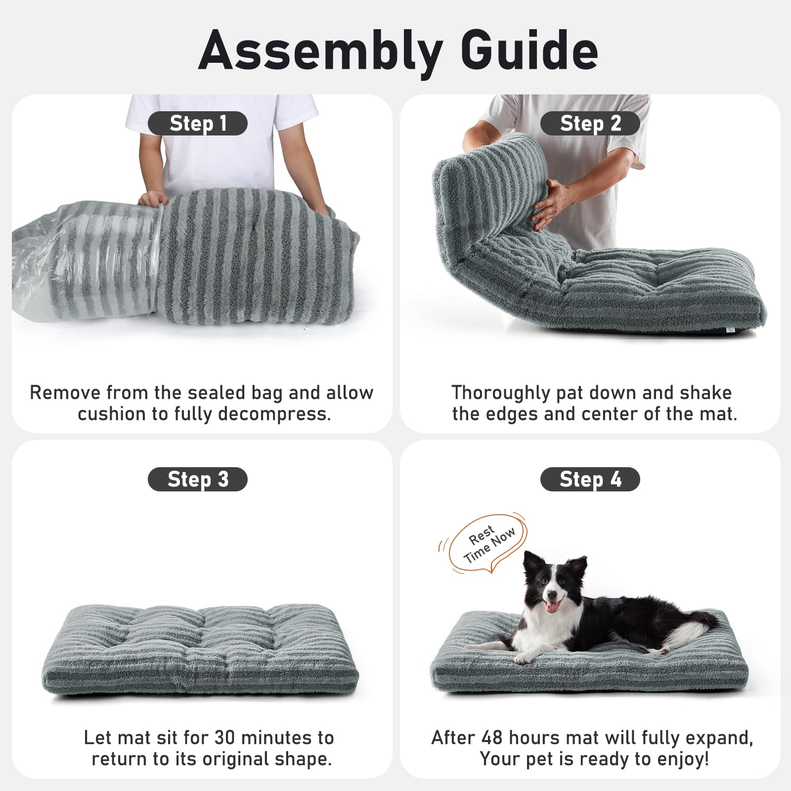 FURTIME soft fabric bed supporting restful sleep