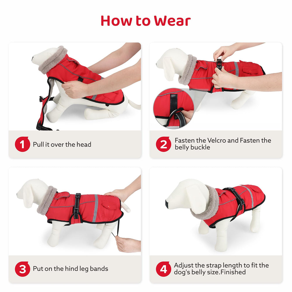 FURTIME dog-winter-coat three-color-options for style and protection