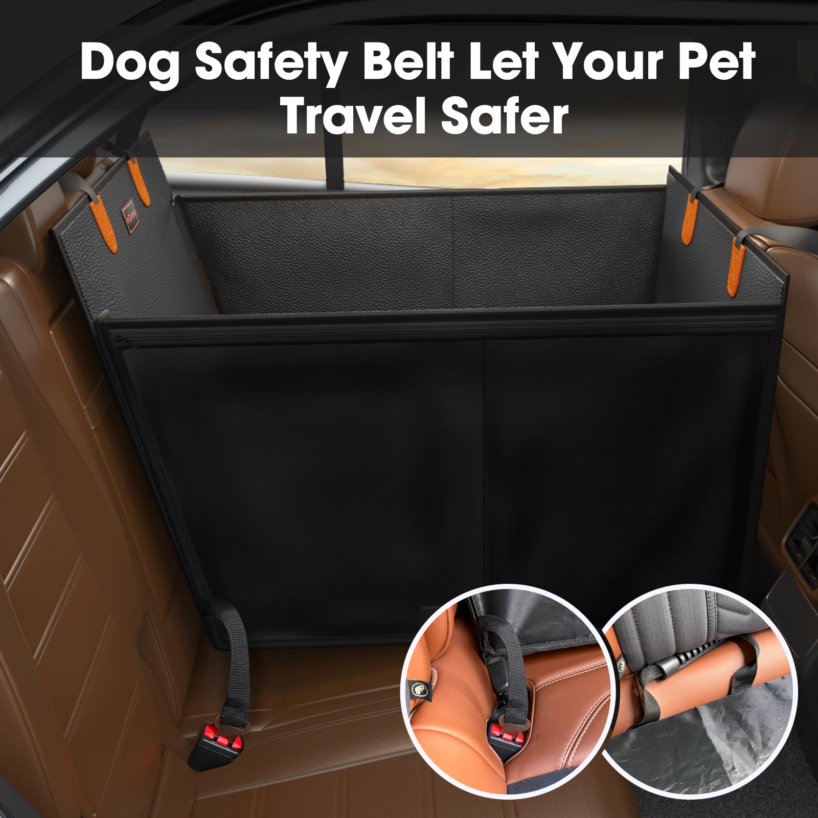 FURTIME anti-scratch PU leather cover keeps car seats clean