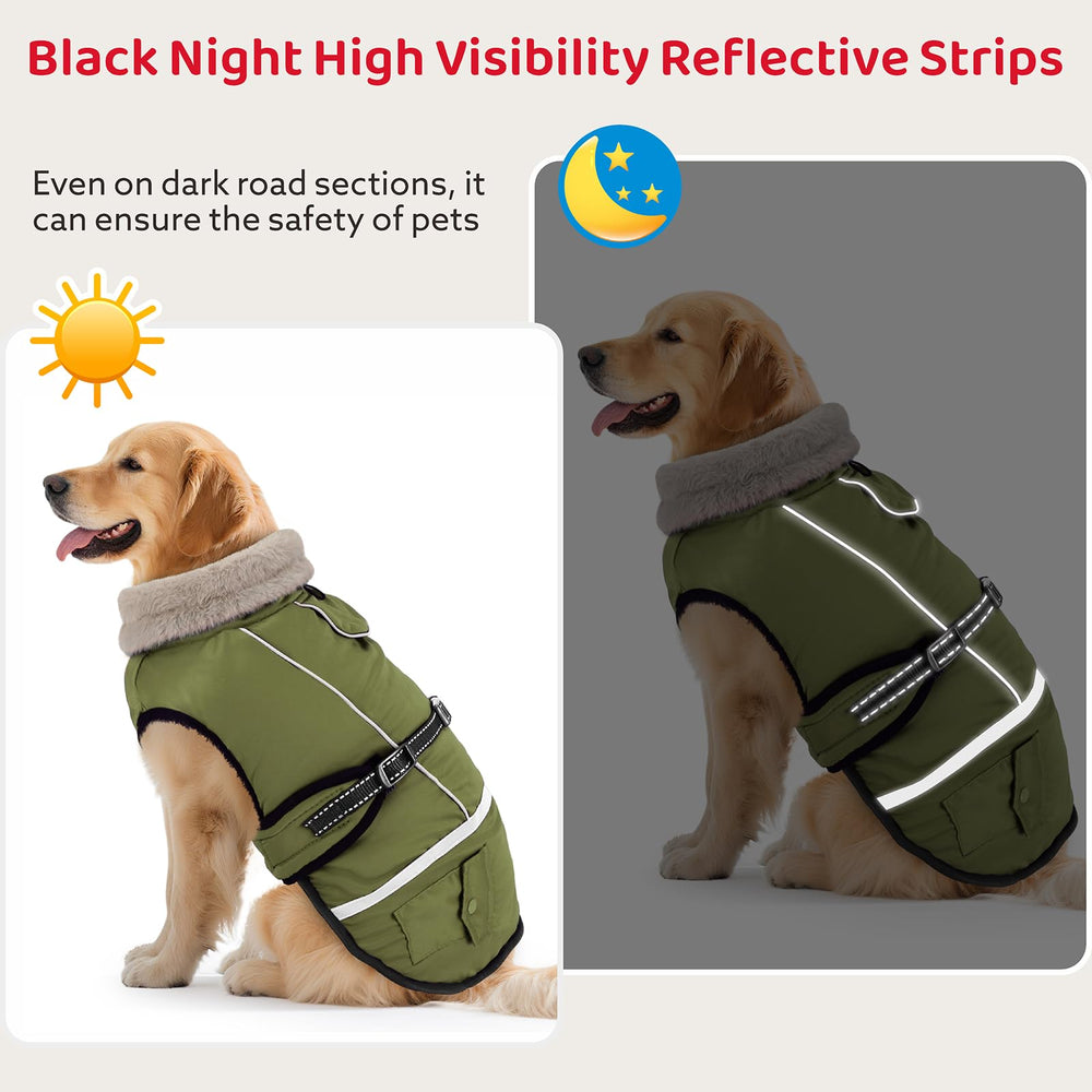FURTIME harness-compatible design with leash attachment for secure walks.