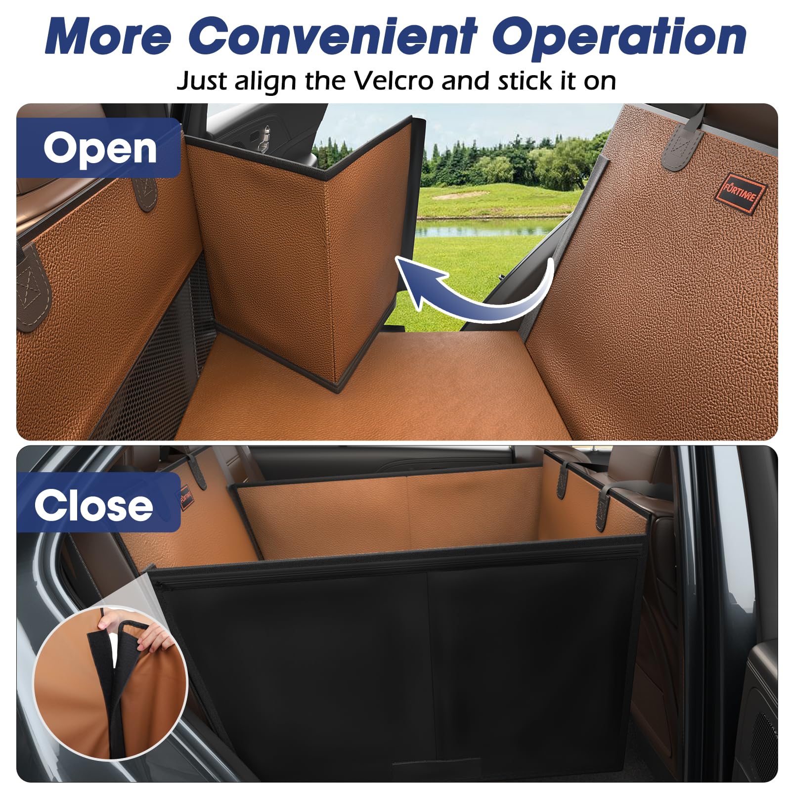 FURTIME large dog car seat detachable plates show reinforced construction