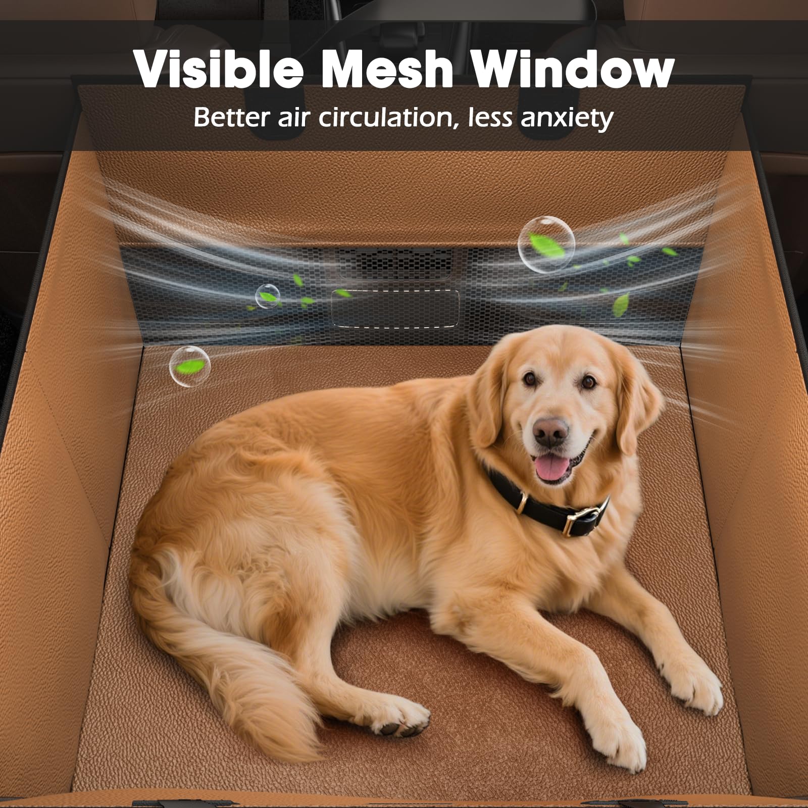 FURTIME large dog car seat extended back space offers roomier ride