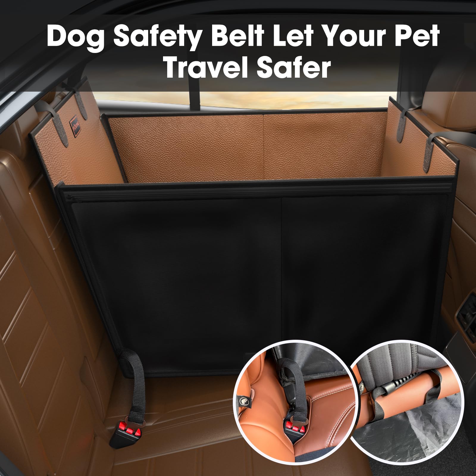 FURTIME large dog car seat back-seat fit demonstrates vehicle compatibility