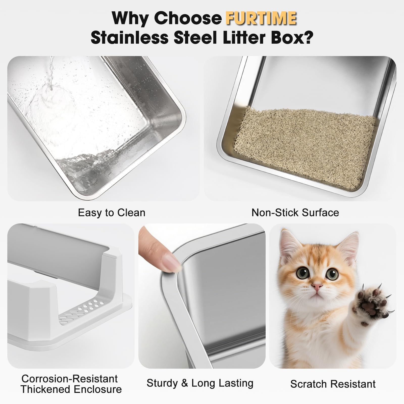 FURTIME scoop and mat included image shows complete maintenance kit.