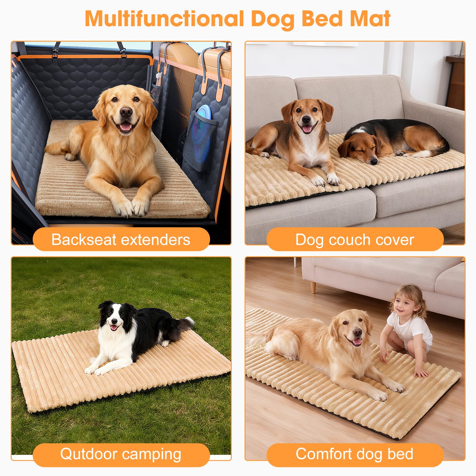 FURTIME machine-washable cover simplifies cleanup after muddy outings.