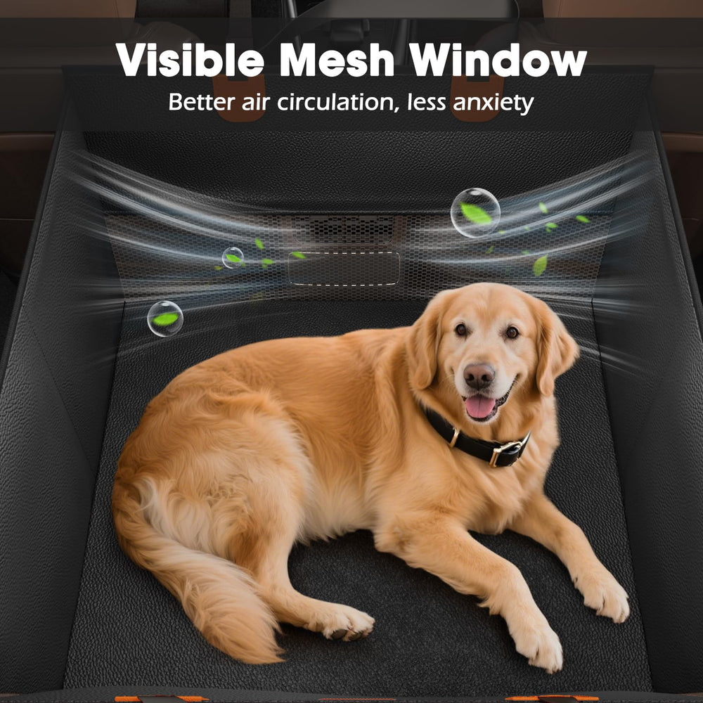 FURTIME mesh window improving airflow to reduce dog anxiety during drives