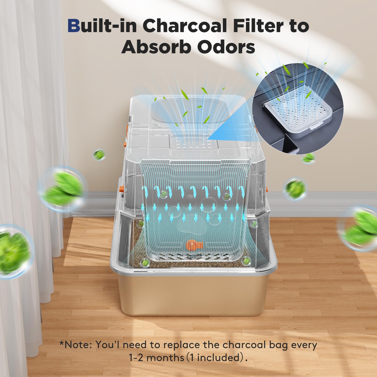 FURTIME bamboo-charcoal deodorizing helps reduce odors between cleanings