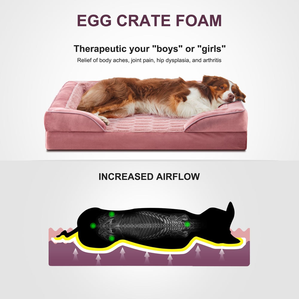 FURTIME egg foam close-up highlights high-density support for joints and muscles