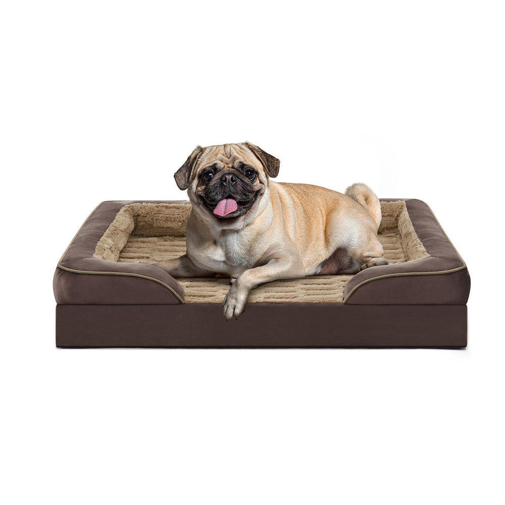 FURTIME orthopedic bed closeup highlights egg foam support for joints and comfort.