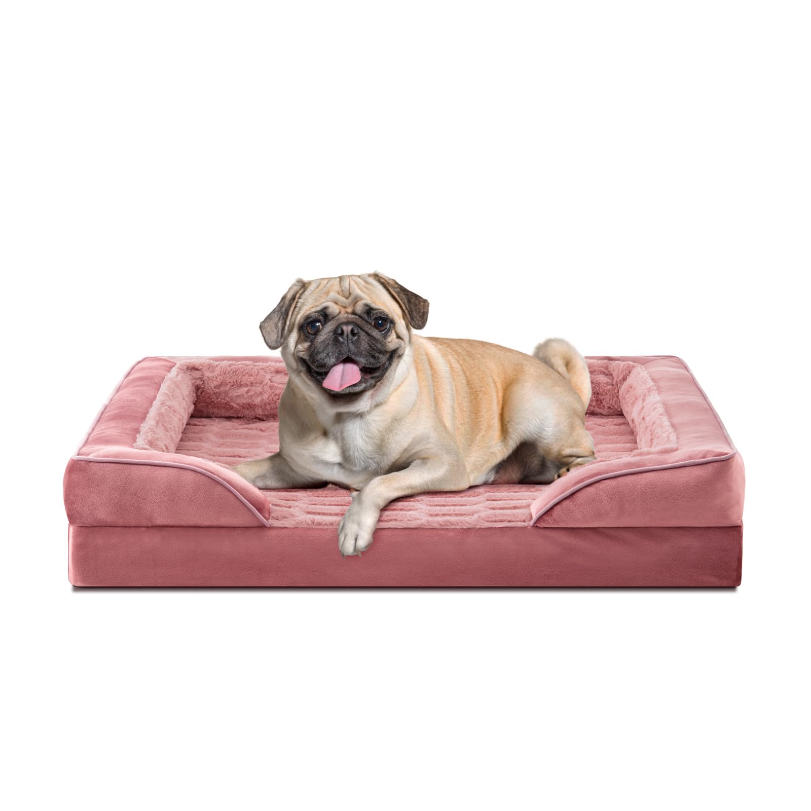 FURTIME orthopedic dog bed egg-foam-core supports joints for restful sleep