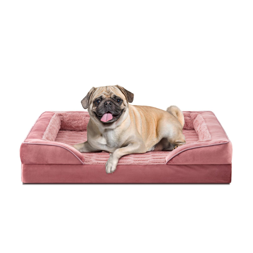 FURTIME orthopedic dog bed egg-foam-core supports joints for restful sleep