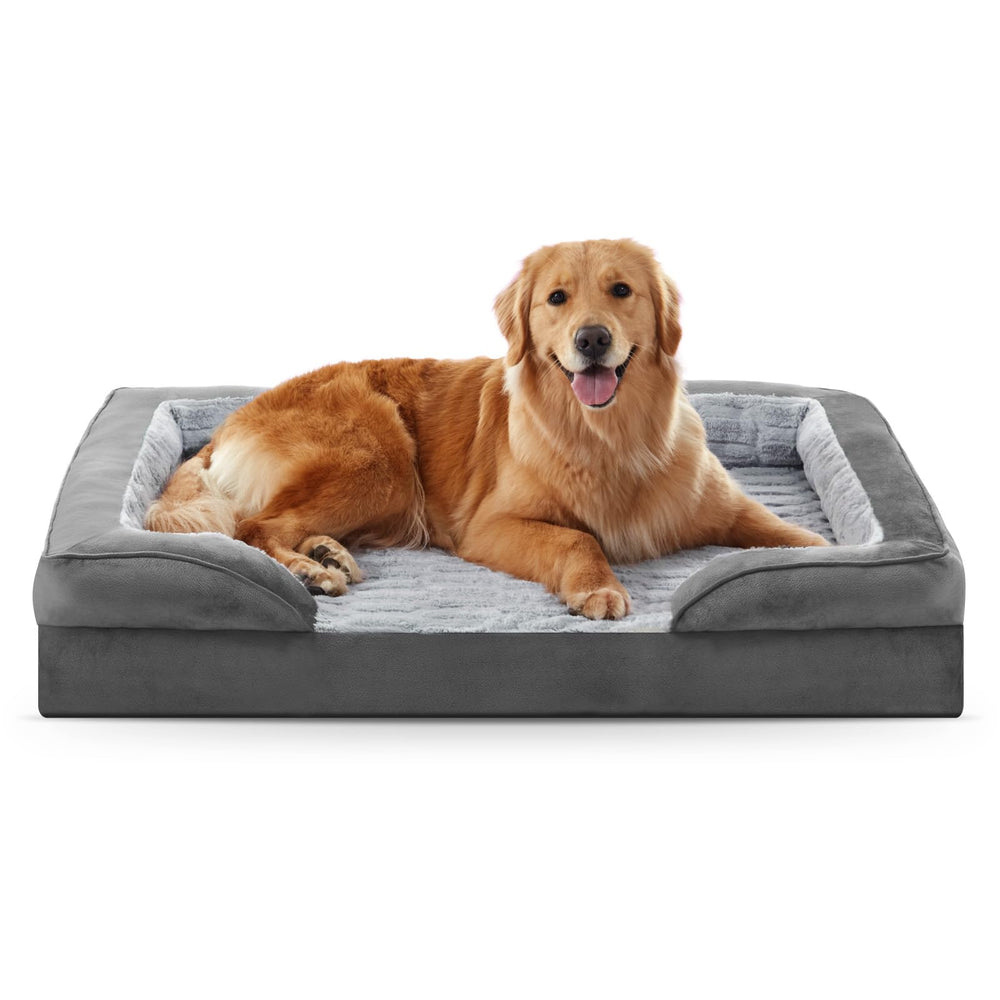 FURTIME orthopedic dog bed with egg-foam for joint support and balanced weight