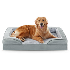 FURTIME orthopedic dog bed foam support highlights hip and joint comfort for large dogs.