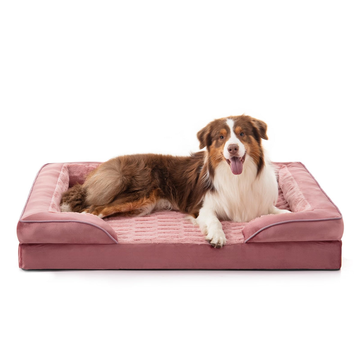 FURTIME orthopedic dog bed close-up showing high-density foam for joint support and restful lounging